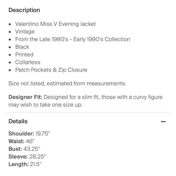 Valentino vintage 1980’s womens authentic black brown long sleeve jacket large - Picture 4 of 6